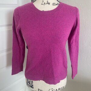 J. Crew Fuschia Teddie Cotton-Wool Blend Crew Neck Sweater